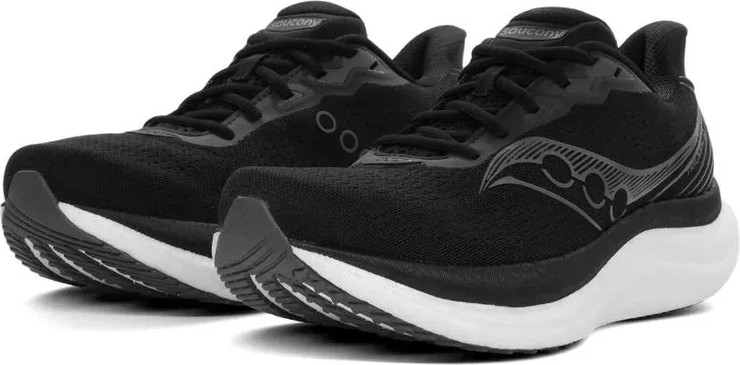 נעלי ריצה רחבות סאקוני לגברים Saucony TRIUMPH 23 BLACK/WHITE S21024-200