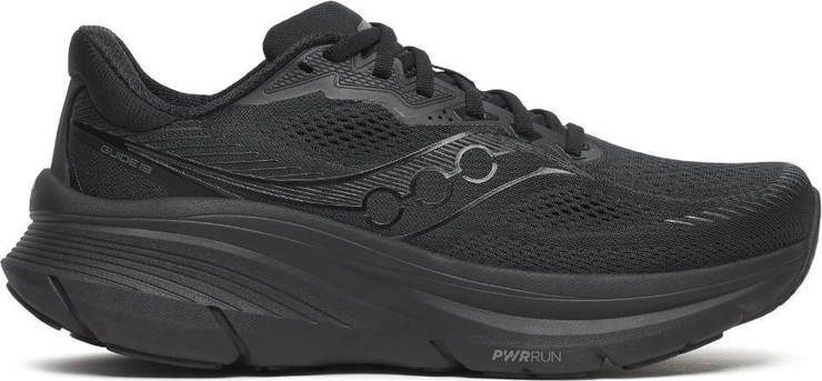 נעלי ריצה סאקוני גלייד 19 רחבות לגברים Saucony GUIDE 19 TRIPLE BLACK (2E) S21059-101