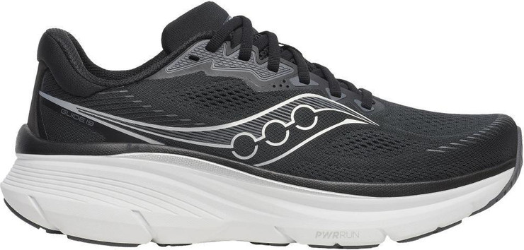 נעלי ריצה סאקוני גייד 10 אקסטרה רחבות לגברים Saucony GUIDE 19 (4E) BLACK/SILVER S21060-100