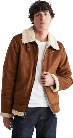 מעיל Calvin Klein לגברים דגם B-3 Faux Shearling