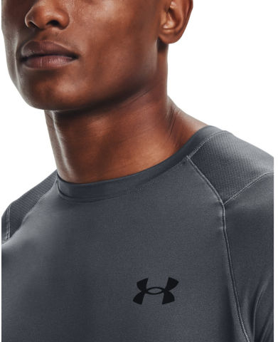 Under Armour Men's RAID 2.0 SS חולצת אימון ספורט חדר כושר ריצה קצרה גברים בצבע אפור ספורט