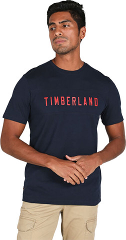 טי שירט שרוול קצר Timberland לגבר דגם SS Block Brande