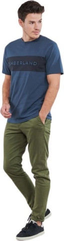 טי שירט שרוול קצר Timberland לגבר דגם SS Block Brande