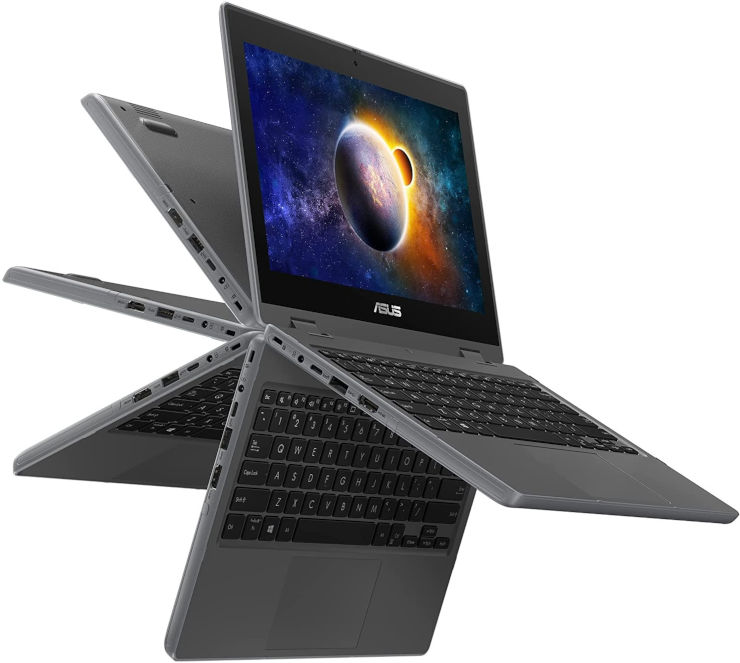 מחשב נייד 2 ב-1 "11.6 ASUS דגם BR1100 עם מערכת הפעלה Win 10 Pro כולל עט