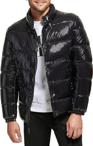 מעיל Calvin Klein לגברים דגם Front-Zip Puffer