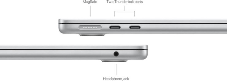 מחשב נייד 13.6" Apple אפל MacBook Air 13 M3 512GB/16GB MXCV3HB/A Midnight Black