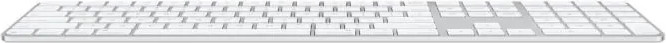 מקלדת אלחוטית Apple Magic Keyboard עם Touch ID ולוח מספרים בצבע לבן/כסוף