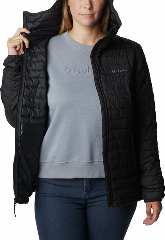 מעיל מבודד לנשים Silver Falls Hooded Black