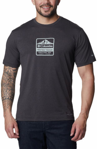 TECH TRAIL FRONT GR black heather M  חולצה