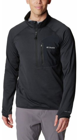 מעיל מיקרו-פליס לגברים Triple Canyon Half Zip Black