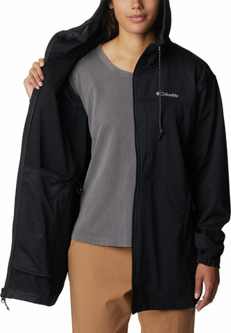 מעיל סופטשל לנשים Flora Park Softshell Black