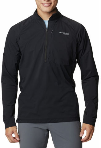M TITAN LW 1/4 ZIP black M  חולצה