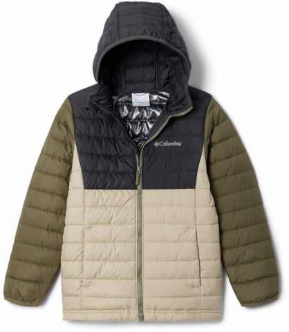 מעיל מבודד לילדים ונוער BOYS POWDER LITE HOODED ancient fossil