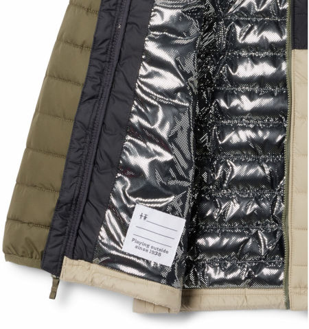 מעיל מבודד לילדים ונוער BOYS POWDER LITE HOODED ancient fossil