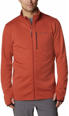 חולצת מיקרו-פליס לגברים Park View Fleece Full Zip warp red