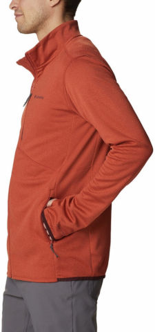 חולצת מיקרו-פליס לגברים Park View Fleece Full Zip warp red