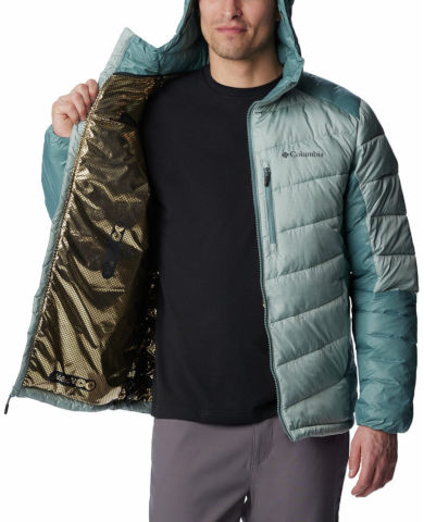 מעיל מבודד לגברים Labyrinth Loop Hooded niagara/metal