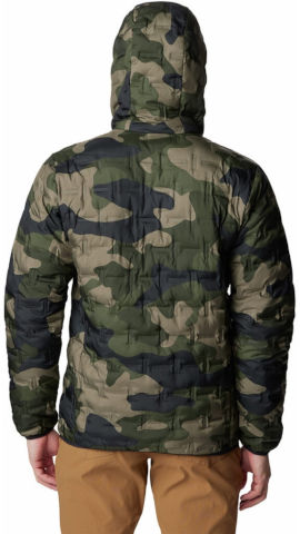 מעיל פוך לגברים Delta Ridge Down Hooded M stone green camo