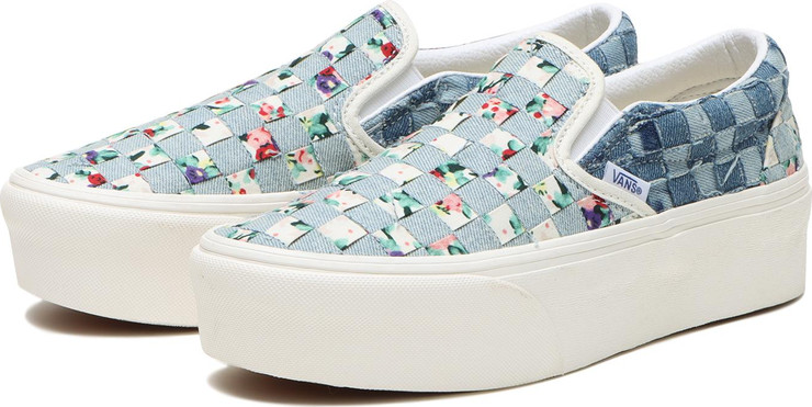 נעלי סניקרס Vans לנשים דגם Slip-On Woven Denim Weave