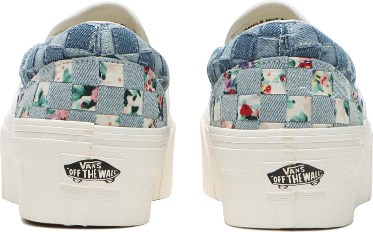 נעלי סניקרס Vans לנשים דגם Slip-On Woven Denim Weave
