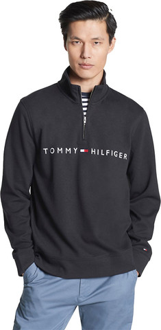 סווטשירט עם לוגו Tommy Hilfiger לגברים בדגם Essential Logo Zip