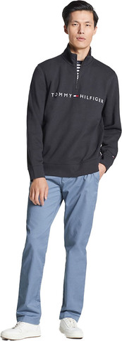 סווטשירט עם לוגו Tommy Hilfiger לגברים בדגם Essential Logo Zip