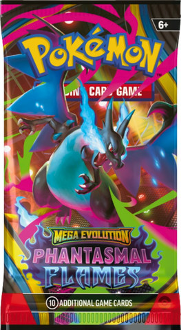 חבילת בוסטר Pokémon Mega Evolution – Phantasmal Flames | קלפי פוקימון