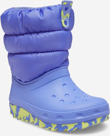 Crocs Toddler Classic Neo Puff Boot - מגפיים לילדים קרוקס בצבע סגול