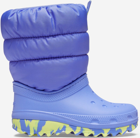 Crocs Toddler Classic Neo Puff Boot - מגפיים לילדים קרוקס בצבע סגול