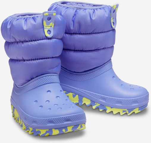 Crocs Toddler Classic Neo Puff Boot - מגפיים לילדים קרוקס בצבע סגול