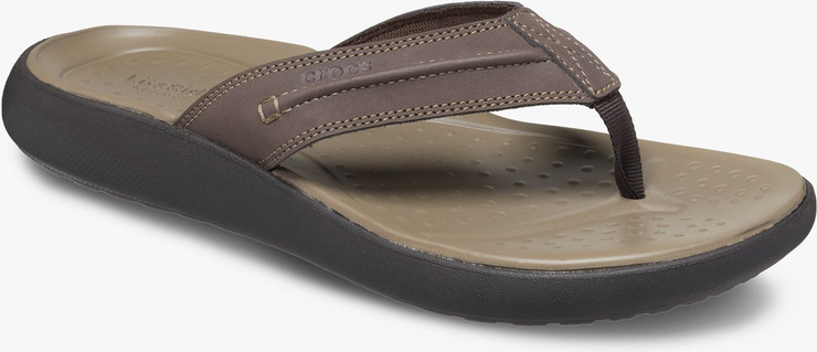 Crocs Yukon Vista II LR Flip - כפכפי אצבע קרוקס יוקון ויסטה לגברים בצבע אספרסו