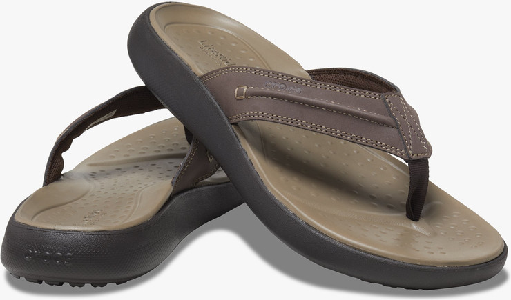 Crocs Yukon Vista II LR Flip - כפכפי אצבע קרוקס יוקון ויסטה לגברים בצבע אספרסו