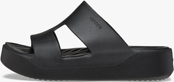 Crocs Getaway Platform H-Strap - נעלי פלטפורמה קרוקס לנשים בצבע שחור