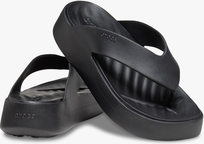 Crocs Getaway Platform Flip - כפכפי אצבע פלטפורמה קרוקס לנשים בצבע שחור