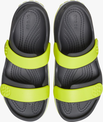 Crocs Crocband Cruiser Sandal T - סנדלי קרוקבנד לילדים בצבע אפור/ירוק זרחני מידות קטנות