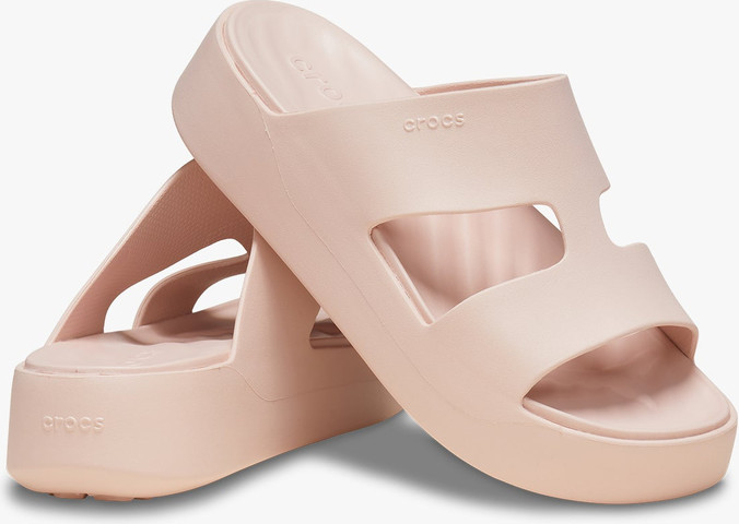 Crocs Getaway Platform H-Strap - נעלי פלטפורמה קרוקס לנשים בצבע קוורץ