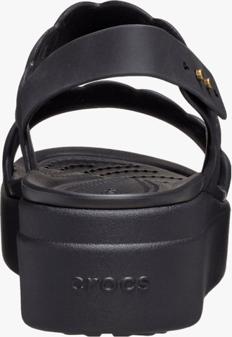 Crocs Brooklyn Woven Upper Low Wedge  -  סנדלי פלטפורמה קרוקס ברוקלין לנשים בצבע שחור