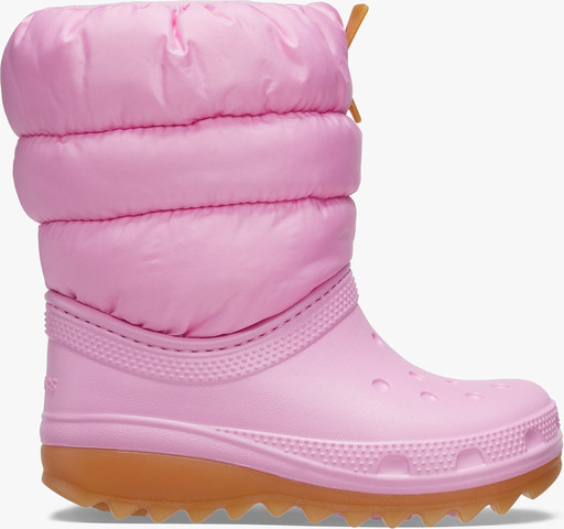 Crocs Classic Neo Puff Boot K - מגפיים לילדים קרוקס בצבע ורוד טוייד/גומי