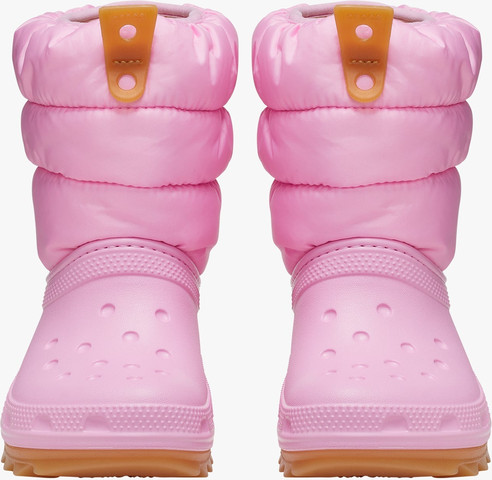 Crocs Classic Neo Puff Boot K - מגפיים לילדים קרוקס בצבע ורוד טוייד/גומי