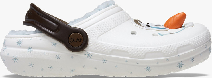 Crocs Toddlers' Disney Frozen Olaf Lined Classic Clog K - כפכפים פרוותיים קרוקס פרוזן אולף לילדים