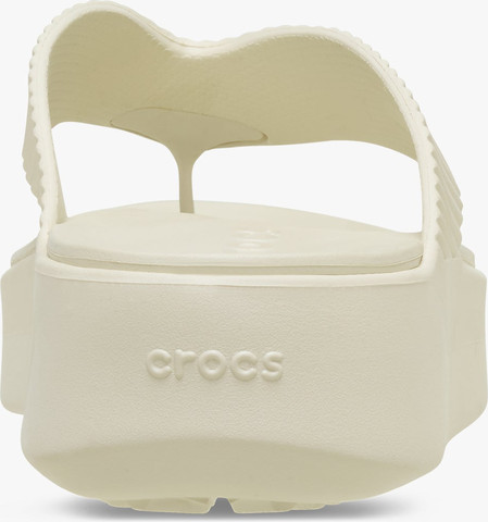Crocs Getaway Groove Platform Flip - כפכפי אצבע פלטפורמה קרוקס לנשים בצבע אבן/חול
