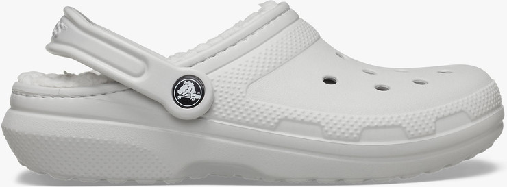 Crocs Classic Lined Clog - כפכפים פרוותיים קרוקס בצבע אפור אטמוספרה