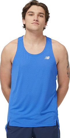 גופיית ריצה לגברים צבע כחול ניו באלאנס New Balance Accelerate Singlet