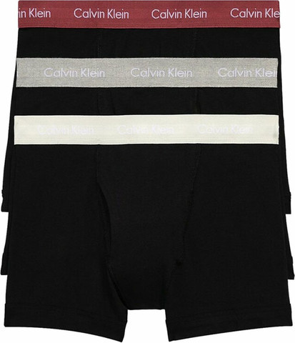 מארז 3 תחתוני בוקסר Calvin Klein לגברים דגם Cotton Stretch Low Rise