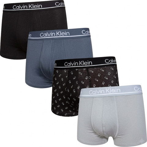 תחתוני בוקסר 4 יח'  לגבר  - CALVIN KLEIN - MICROFIBER STRETCH PLUS