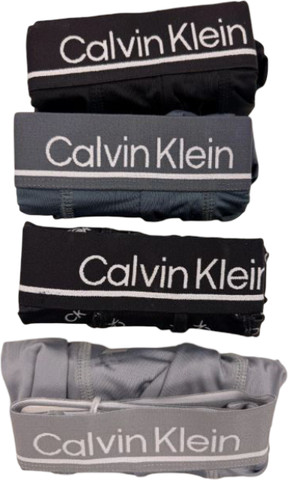 תחתוני בוקסר 4 יח'  לגבר  - CALVIN KLEIN - MICROFIBER STRETCH PLUS