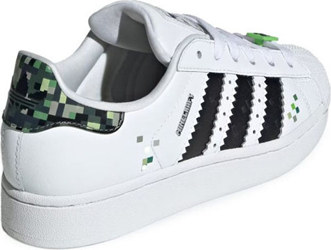 נעלי סניקרס Adidas לבנים דגם Superstar Minecraft