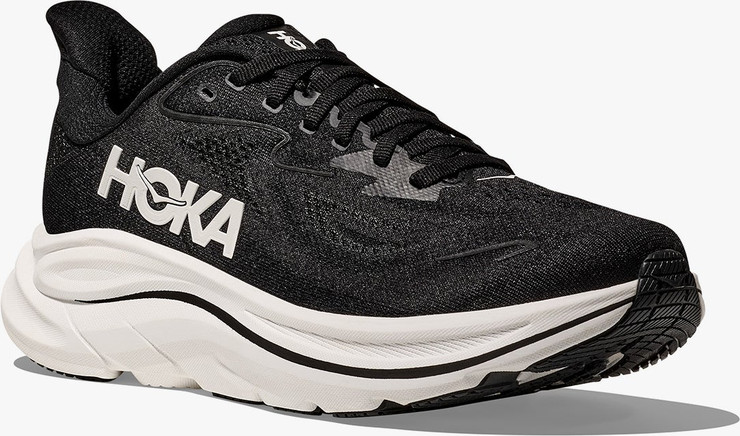 HOKA CLIFTON X-WIDE 10 - נעלי ספורט נשים  הוקה קליפטון 10 אקסטרה רחבות בצבע שחור/לבן