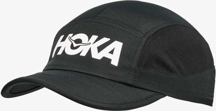 HOKA RUN HAT - כובע ריצה הוקה בצבע שחור