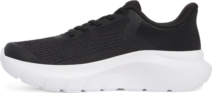 Under Armour BPS Charged Rogue 5 נעל ספורט לילדים עם שרוכים אלסטיים צבע שחור לבן